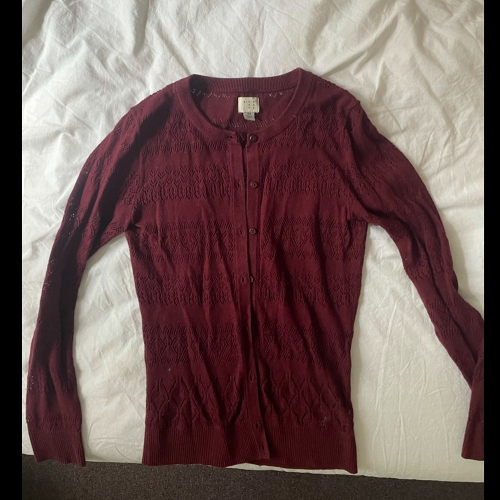 Light Maroon Cardigan